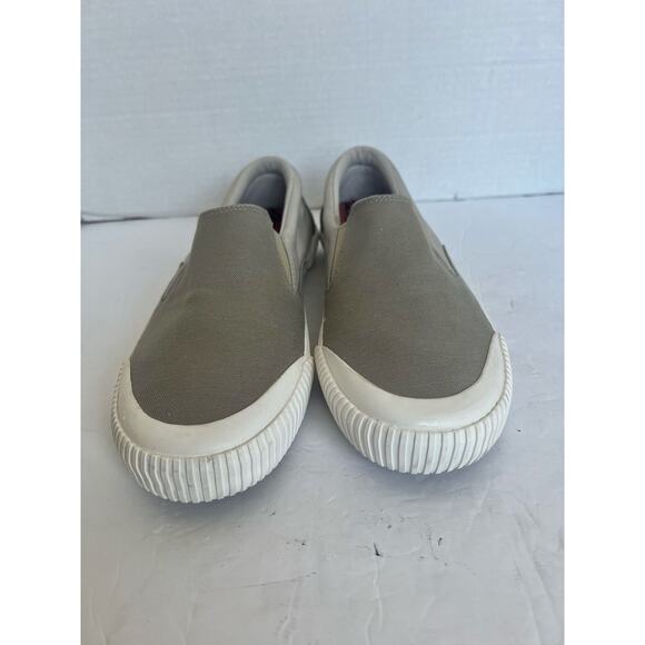 NWT L.L. Bean Men’s Gray and White Slip On Canvas Comfort Sneaker Shoes Sz 10.5M - Picture 3 of 11